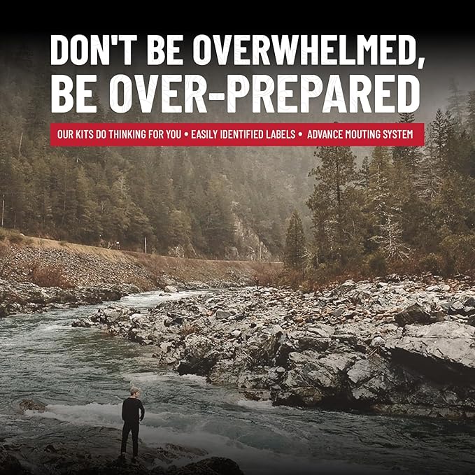 Surviveware 238 Pcs Comprehensive Premium Survival First Aid Kit - Medical Emergency Kit for Travel Camping Gear, Home Essentials & Outdoor Emergencies - HSA & FSA Eligible Survival Kit-StrideForce Fitness