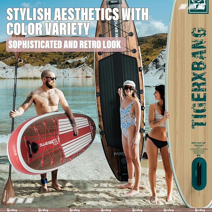 Paddle Board, 10.8' Stand Up Paddle Board with Premium Complete Inflatable SUP Accessories, Extra Wide Paddleboards for Adults & Kids-Pandora Collection-StrideForce Fitness