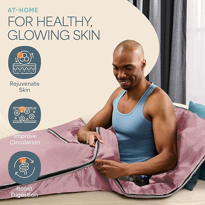 Lifepro BioRemedy Infrared Sauna Blanket – Available in 5 Colors – Portable Far Infrared Home Sauna Bag for Detox, Tension, and Relaxation – Adjustable Temp (86–158°F) & Timer – Includes Detox Wraps-StrideForce Fitness