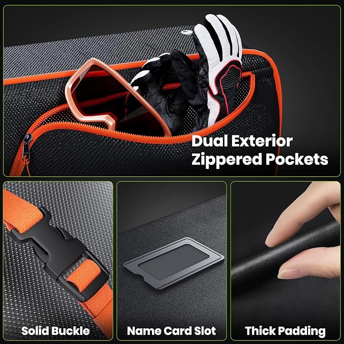 Padded Snowboard Bag, Waterproof Snowboard Travel Bags for Air Travel Flying - 1680D Reinforced, with Mesh Pocket, Ski Pole Pocket-StrideForce Fitness