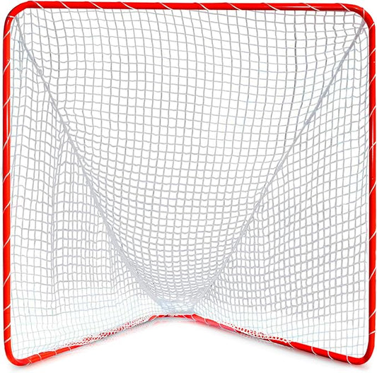 Velocity - Lacrosse Goal - Portable Steel Frame with Black Net, Perfect for Youth and Adult Training, Backyard Design-StrideForce Fitness