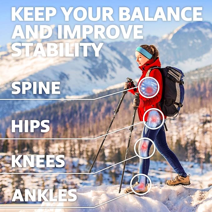 Covacure Trekking Poles Collapsible Hiking Poles - Aluminum Alloy 7075 Trekking Sticks with Quick Lock System, Telescopic, Collapsible, Ultralight for Hiking, Camping-StrideForce Fitness