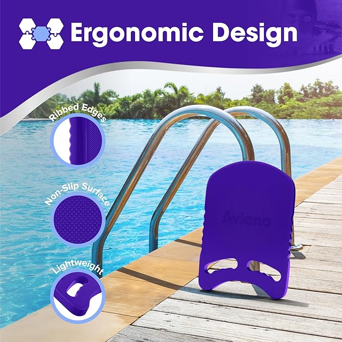 Kickboard Adult & Youth Swim Buoy Aid Leg Kick Exercise Training Float for Swimming Pool or Open Water Foam Equipment | High Buoyancy | Non-Slip | EVA Material & BPA Free-StrideForce Fitness