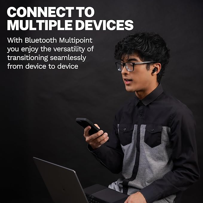 JLab Go Pods ANC True Wireless Bluetooth Earbuds & Charging Case, Hybrid Active Noise canceling + Be Aware for Safe Listening, 26+ Hours Total Playtime, Clear Calls, Custom Sound via App, Black-StrideForce Fitness