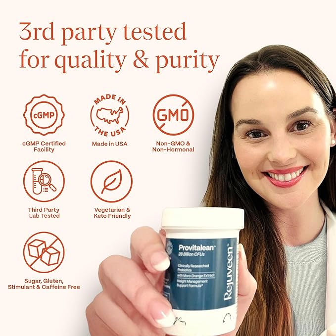 Provitalean Metabolism Fuel for Women | Mute Cravings for Belly Fat & Resistant Waistlines | B420 Probiotic, Morosil, Chromium | Vegetarian, Stimulant-Free, Gluten-Free | 30 Ct-StrideForce Fitness