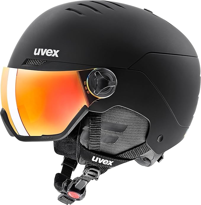uvex Wanted Visor ski Helmet for Women & Men - Adjustable Helmet with Integrated Visor-StrideForce Fitness