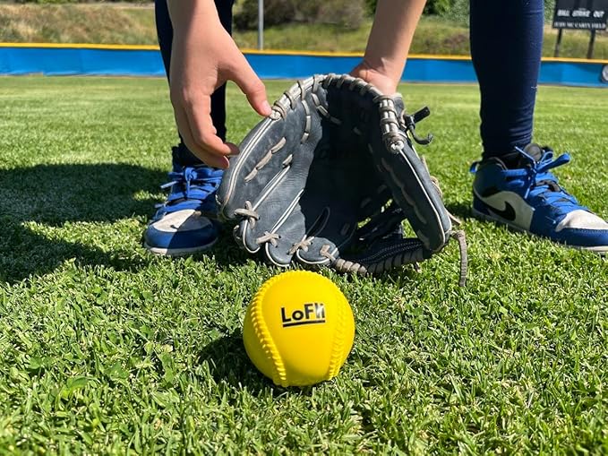 LoFli Limited-Flight Training Baseballs - Regulation Size & Weight, Soft, Safe & Durable - Indoor & Outdoor Practice for Kids & Adults – 6 Pack – Yellow-StrideForce Fitness