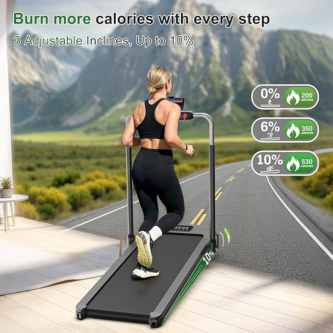 WELLFIT Walking Pad Treadmill with 10% Auto/Manual Incline for Home Office Apartment– 360 LBS Capacity, Under Desk Treadmill with Hiking Climbing Mode for Efficient Fat-Burn, Wide Running Belt-StrideForce Fitness