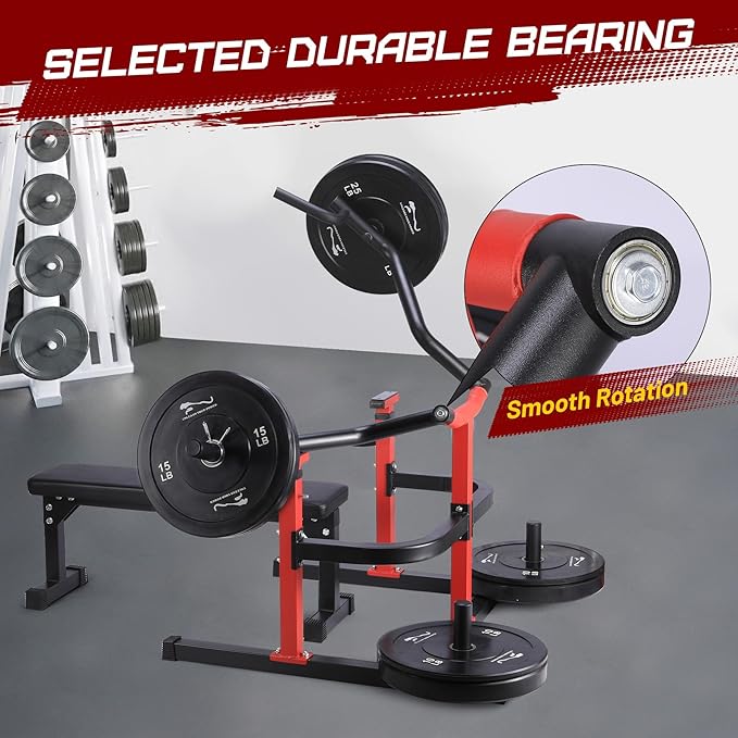 Chest Press Machine, Weight Bench Press Machine, Adjustable Flat Incline Bench with Independent Converging Arms, Multifunctional Bench Press Rack for Home Gym Equipment-StrideForce Fitness