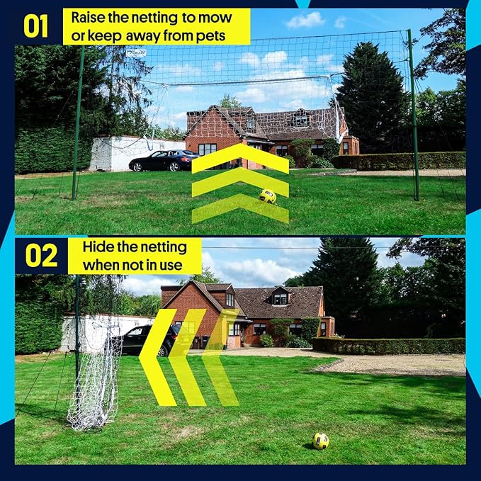 3-in-1 Soccer Training Rebounder & Goal Backstop Net - Soccer Goal for Volley, Passing, Solo Training - Outdoor Sports, Backyard Games-StrideForce Fitness