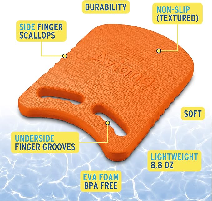 Junior Kickboard Buoy for Youth Children & Toddlers Swimming Aid & Exercise Training Board for Kids to Learn to Swim with Kick Boards in Pool BPA Free-StrideForce Fitness