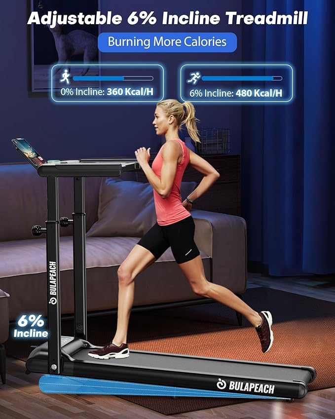 Walking Pad with Incline, 3 in 1 Under Desk Treadmill with Handle Bar Removable Desk Workstation & Device Holder, 3.5HP Foldable Treadmills with 300lbs Capacity for Home Office-StrideForce Fitness