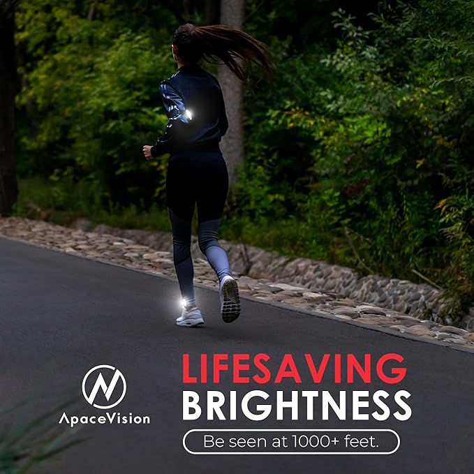 LED Safety Light (2 Pack) - Clip On Strobe/Running Lights for Runners, Dog, Bike, Walking, Boat, Kayak, Stroller and More - High Visibility Accessories for Your Reflective Gear, Bicycle-StrideForce Fitness