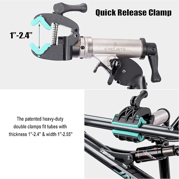 cyclists Bike Repair Stand(Max Load 110lbs)- Bike Stand for Workstand Maintenance - E Bike Repair Stand Bicycle Shop Home Mechanics for Mountain Bike and Road Bike-StrideForce Fitness