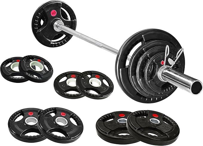 Olympic Cast Iron 2-Inch Weight Plates for Strength Training & Weightlifting, 255 Pounds Set, Multiple Packages-StrideForce Fitness