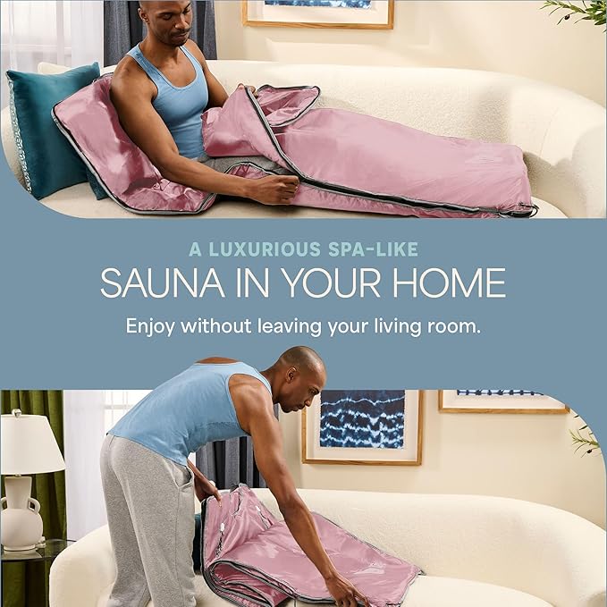 Lifepro BioRemedy Infrared Sauna Blanket – Available in 5 Colors – Portable Far Infrared Home Sauna Bag for Detox, Tension, and Relaxation – Adjustable Temp (86–158°F) & Timer – Includes Detox Wraps-StrideForce Fitness