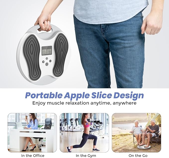 EMS Foot Massager for Neuropathy Relief, TENS Foot Nerve Circulation Stimulator for Pain Relief, Muscle Stimulator with 4 Body Pads, Relieves Swelling, Cramps, Plantar Fasciitis-StrideForce Fitness