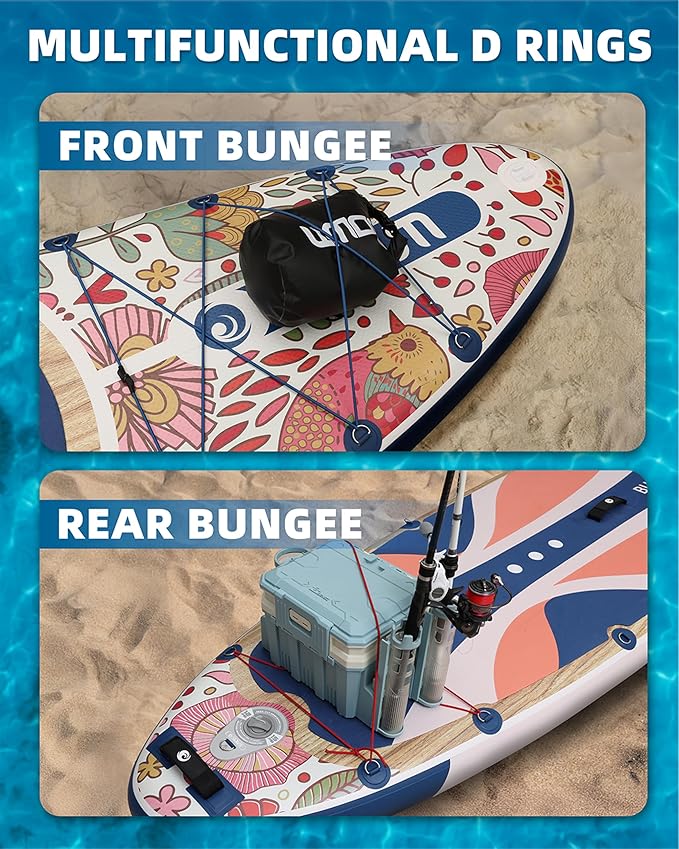 Inflatable Paddle Boards 11'x33'', Stand Up SUP Paddle Board Inflatable for Adults Youth, Extre Wide & Non-Slip Sup of All Skill Levels-StrideForce Fitness