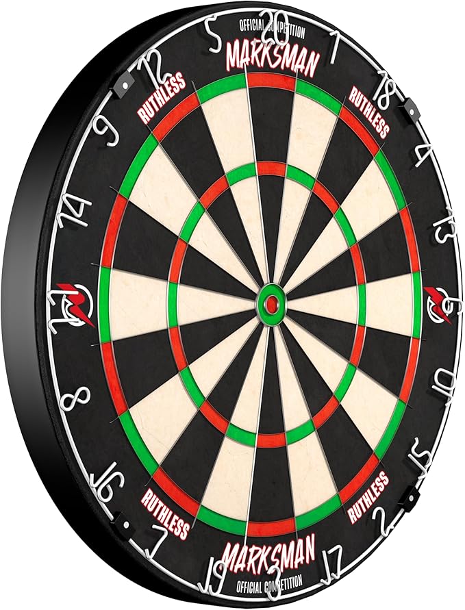 Ruthless Marksman Dart Board | Professional Level Ultra Thin Wire Sisal Dartboard for Steel Tip Darts (DB072)-StrideForce Fitness