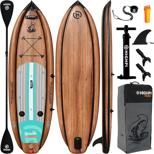 Highpi Inflatable Stand Up Paddle Board for Youth and Adults – Wide Sup with Premium Accessories, Blow Up Paddleboard for Surfing, Fishing, Yoga & More-StrideForce Fitness