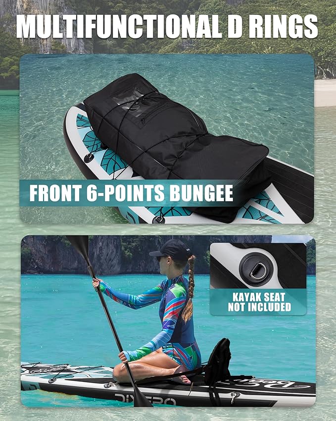 Inflatable Stand Up Paddle Board with SUP Accessories, Anti-Slip EVA Deck, 11'*33" Inflatable Paddle Boards for Adults & Youth of All Skill Levels-StrideForce Fitness