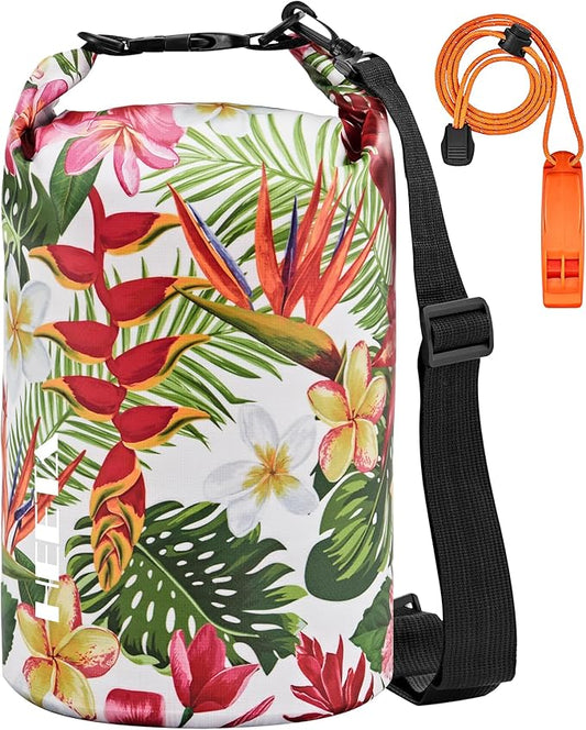 HEETA Waterproof Dry Bag for Women Men(Upgraded Version) 5L/10L/20L/30L/40L Roll Top Lightweight Dry Storage Bag Backpack with Emergency Whistle for Travel, Swimming, Boating, Kayaking, Camping, Beach-StrideForce Fitness