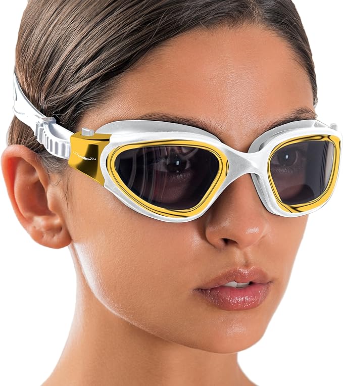 AqtivAqua Swimming Goggles, DX Wide View Swim Goggles for Adult Men Women, Anti Fog No Leaking-StrideForce Fitness