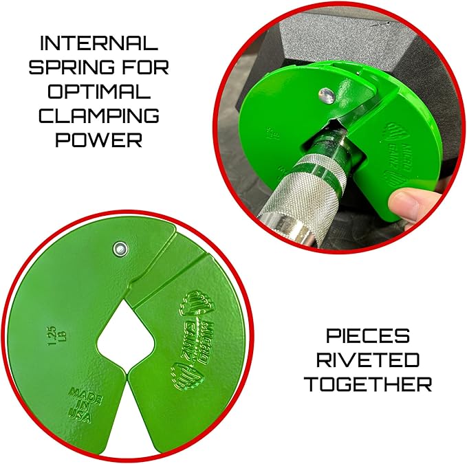 Micro Gainz Dumbbell Fractional 1.25lb Weight Plate, Ideal for Micro Loading, (Choose Color) 4 Piece Fractional Weight Plates, Designed for Dumbbell Training, Made In USA-StrideForce Fitness