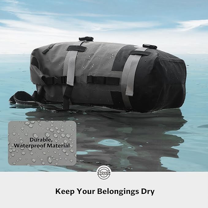 STOVER 5/10/25/30/40/55L Waterproof Backpack- Floating Dry Bag for Kayaking, Travel, Beach, Hiking, & Camping, Men/Women-StrideForce Fitness