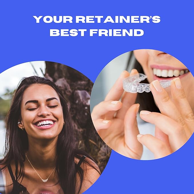 Ultrasonic Retainer Cleaner Machine with UV Lights for Invisalign, Aligner, Night Guard, Denture, Whitening Tray, Mouth Guard and Toothbrush Head - Dental Ultrasonic Cleaning Pod