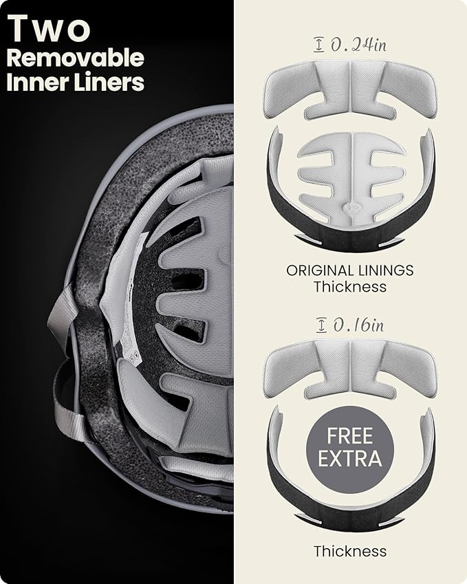 OutdoorMaster Skateboard Cycling Helmet - Two Removable Liners Ventilation Multi-Sport Scooter Roller Skate Inline Skating Rollerblading for Kids, Youth & Adults-StrideForce Fitness