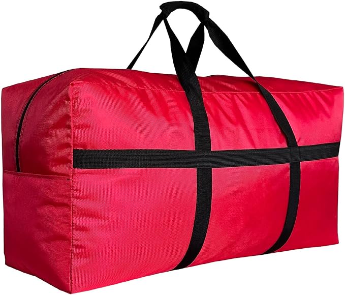 Extra Large Duffle Bag for Travel, Big Foldable Storage Bag - Red-StrideForce Fitness