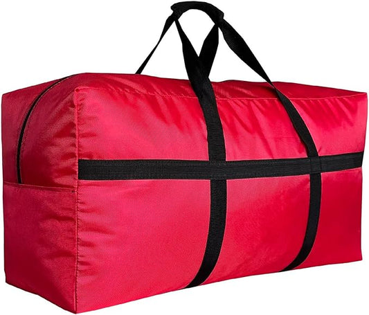 Extra Large Duffle Bag for Travel, Big Foldable Storage Bag - Red-StrideForce Fitness