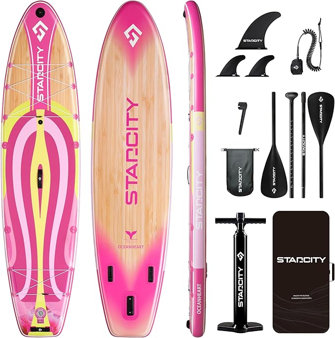 Starcity 11'6"*34"*6" Stand Up Paddle Board,Inflatable Paddle Boards for Adults w/a Simple and Non Slip Design, Moderate Length and Easy Operation, Suitable for Adults.-StrideForce Fitness
