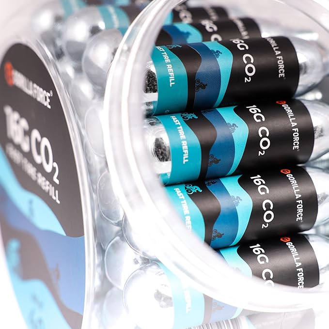 Threaded CO2 Cartridges, 16g for Bike Tire Inflators-StrideForce Fitness
