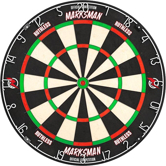 Ruthless Marksman Dart Board | Professional Level Ultra Thin Wire Sisal Dartboard for Steel Tip Darts (DB072)-StrideForce Fitness