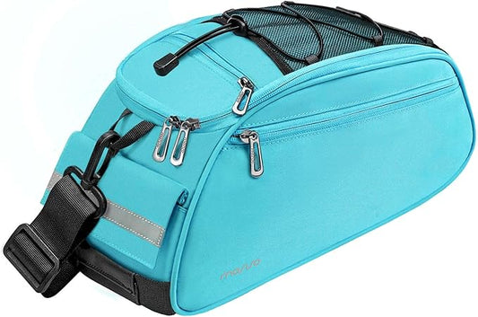 MOSISO Bike Rack Bag, Waterproof Bicycle Trunk Pannier Rear Seat Pouch Cycling Bike Carrier Backseat Storage Luggage Saddle Shoulder Bag-StrideForce Fitness