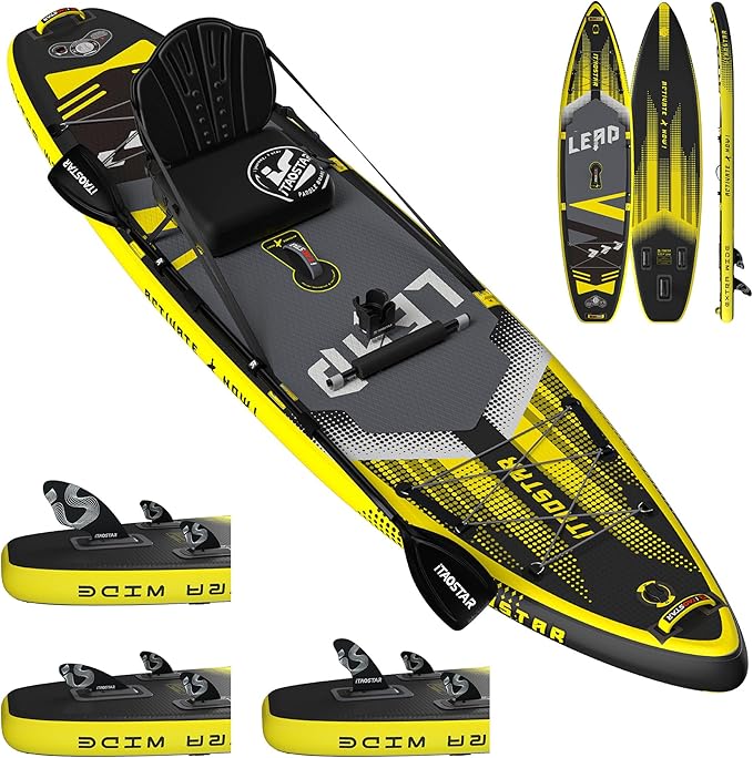 Lead 11‘ x 33" / 12’×35" Inflatable Stand Up Paddle Board - Premium SUP Board Kit - Ultra Stable Paddleboard for Adults & Youth - All Skill Levels - for Lakes, Oceans-StrideForce Fitness