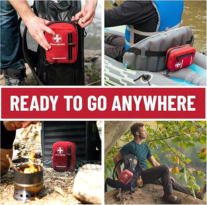 Surviveware 98-Piece Waterproof Premium First Aid & Survival Kit - Comprehensive Emergency Preparedness Gear for Camping, Hiking, Backpacking, and Outdoor Adventures-StrideForce Fitness
