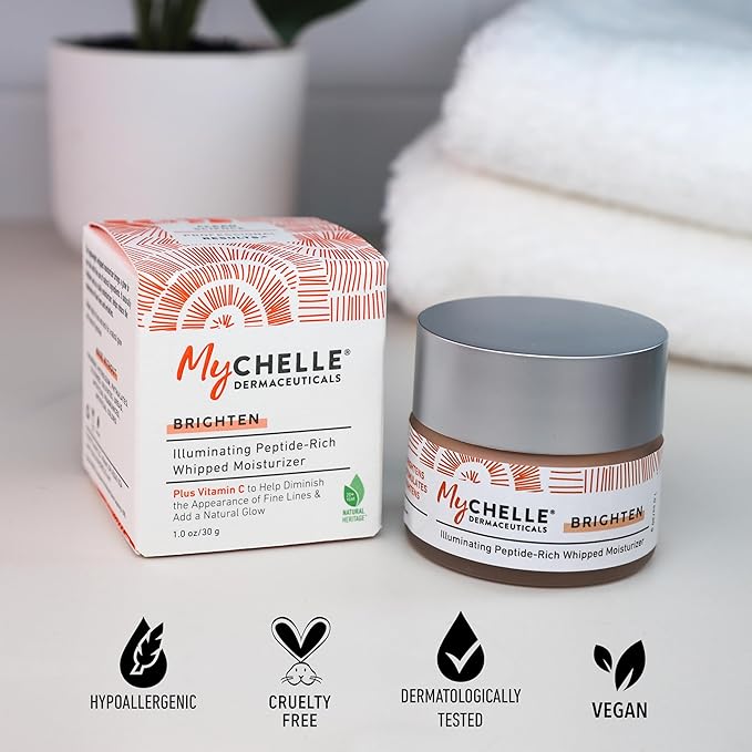 MYCHELLE Illuminating Peptide-Rich Whipped Moisturizer, 1.2 OZ-StrideForce Fitness