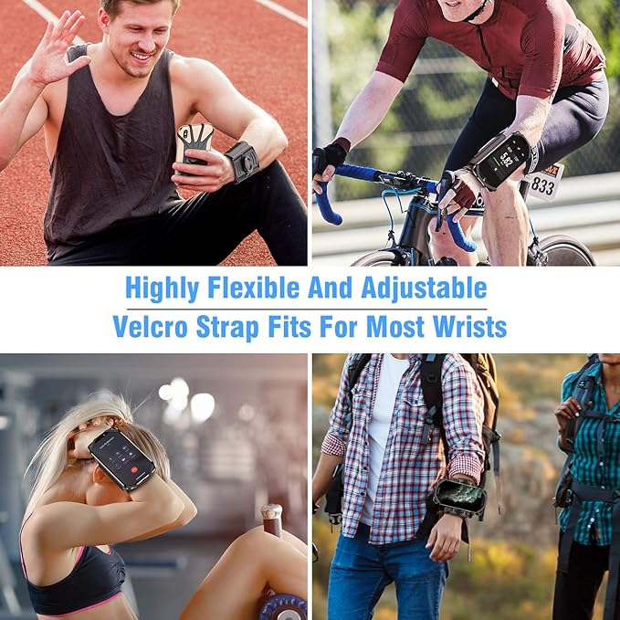 VUP Detachable Cell Phone Running Armband 360°Rotatable for iPhone 16/15/14/13/Pro Max/Pro/Mini/12/11, Fits All 4-6.9 Inch Smartphones, with Key Holder,Phone Holder for Running Hiking Biking (Black)-StrideForce Fitness