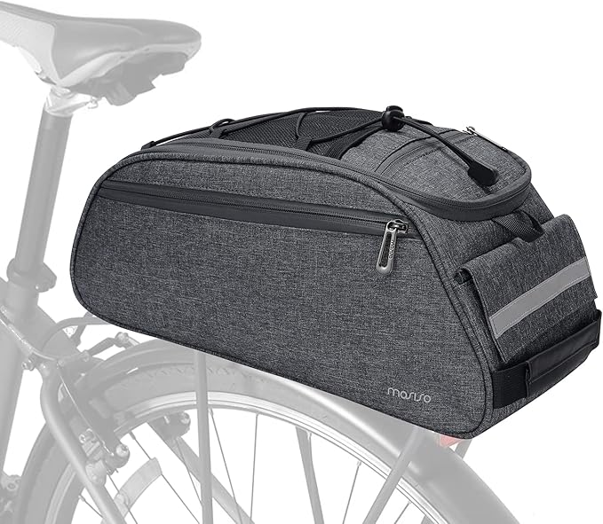 MOSISO Bike Rack Bag, Waterproof Bicycle Trunk Pannier Rear Seat Pouch Cycling Bike Carrier Backseat Storage Luggage Saddle Shoulder Bag-StrideForce Fitness
