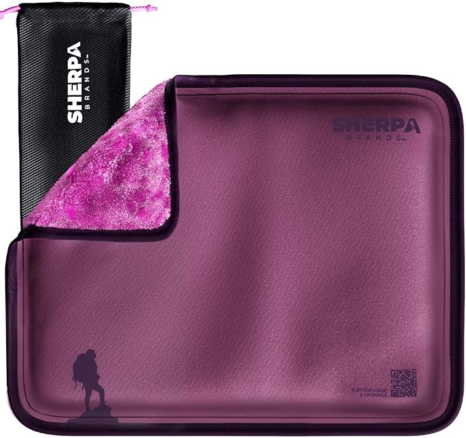 Large Ice Packs for Injuries Reusable - Soft Gel Hot and Cold Packs for Injuries, Hip, Shoulder, Back Pain Relief - 12" x 15" - Purple-StrideForce Fitness