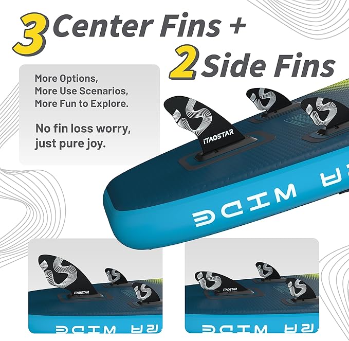 Lead 11‘ x 33" / 12’×35" Inflatable Stand Up Paddle Board - Premium SUP Board Kit - Ultra Stable Paddleboard for Adults & Youth - All Skill Levels - for Lakes, Oceans-StrideForce Fitness