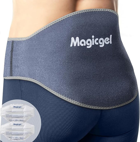 Magic Gel Ice Packs for Injuries Reusable - 2X Ice Pack for Back - Soft Compress for Hot or Cold Therapy - Lower Back Support - Soft Pad for Lower Lumbar, Sciatica, Tailbone-StrideForce Fitness
