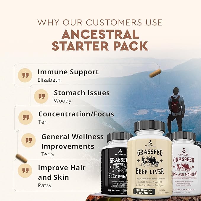 Ancestral Supplements Beef Organs and Stack Variation (Organs Starter Pack)-StrideForce Fitness