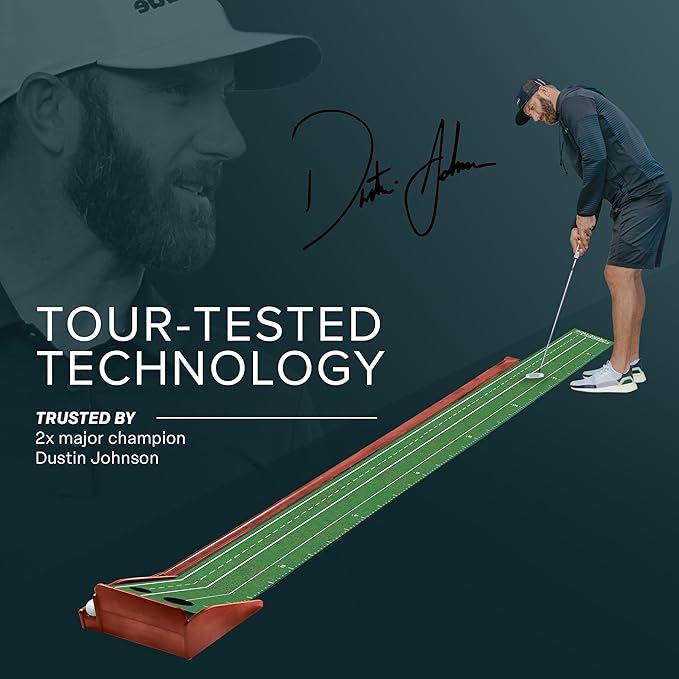 Perfect Practice Golf Putting Mat - Portable Putting Green, Indoor & Outdoor Practice, with Ball Return - Golf Training Aid for Home, Office, Backyard - Golfing Gifts for Men-StrideForce Fitness
