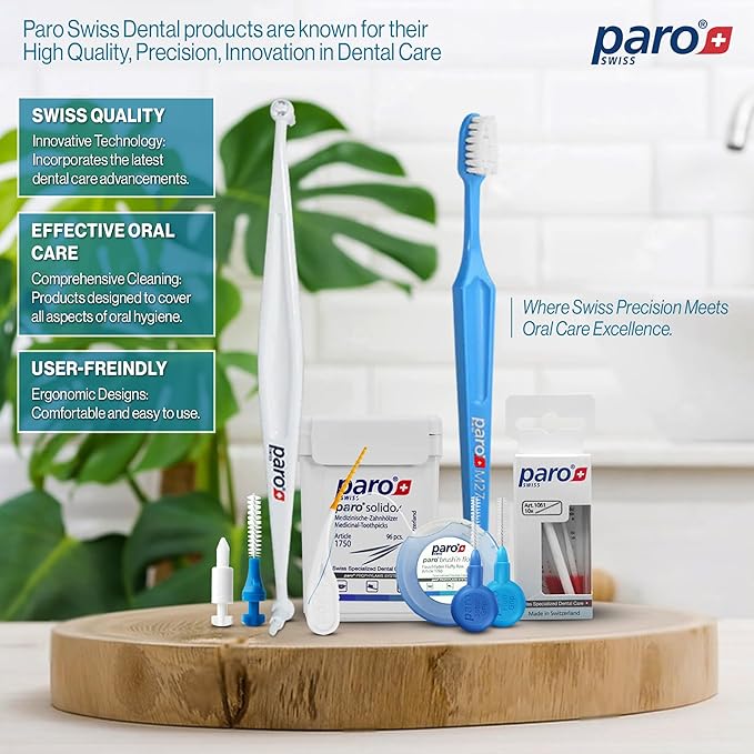 Paro Swiss 3Star-Grip Interdental Brushes – Assorted, 4x1 Pack Different Sizes – Deep Between Teeth Cleaning