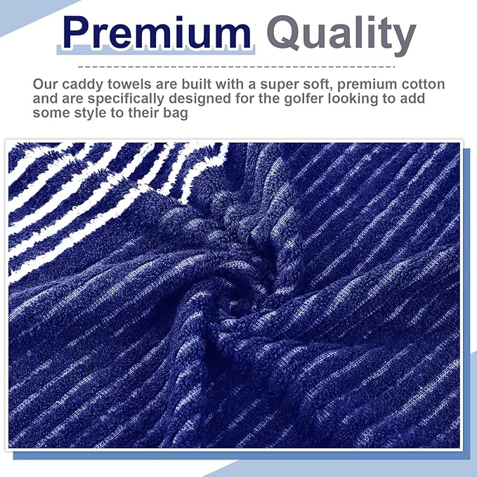 Mixweer Caddy Golf Towel 22" x 42" Large Caddy Towel Camping Sport Towels Cotton Soft Towels for Man Golf Lovers-StrideForce Fitness