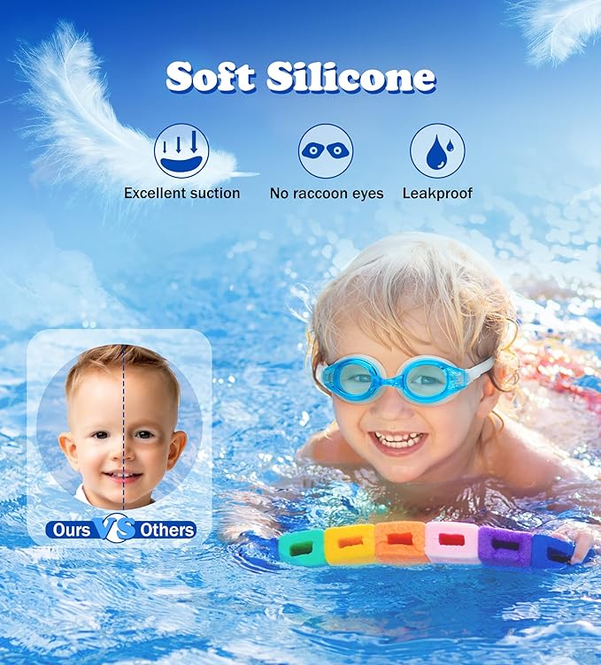 Aegend 2 Pack Kids Goggles, Swimming Goggles for Kids Age 4-16 Boys and Girls Youth, Anti-Fog Waterproof Anti-UV Pool Goggles-StrideForce Fitness